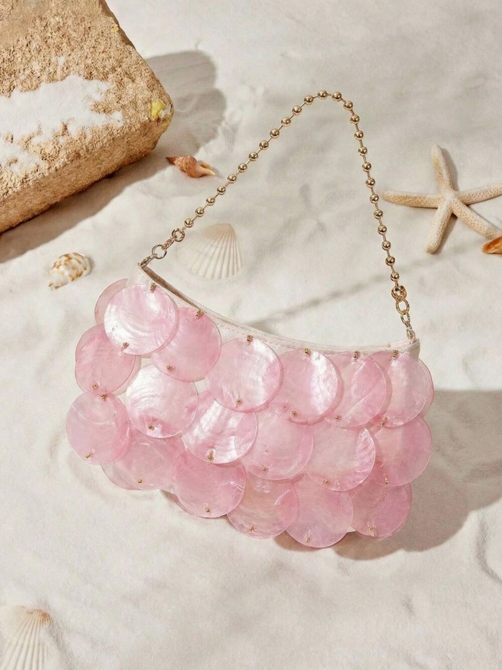 Baby Pink Glamorous Women's Top Handle Bag purse